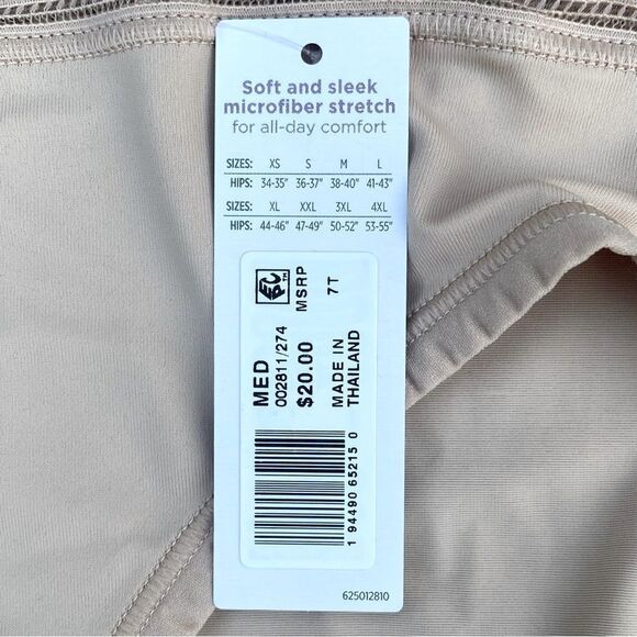 NWT New Jockey Nude Worry-Free Moderate Absorbency Bikini Underwear Panties M - Picture 11 of 12